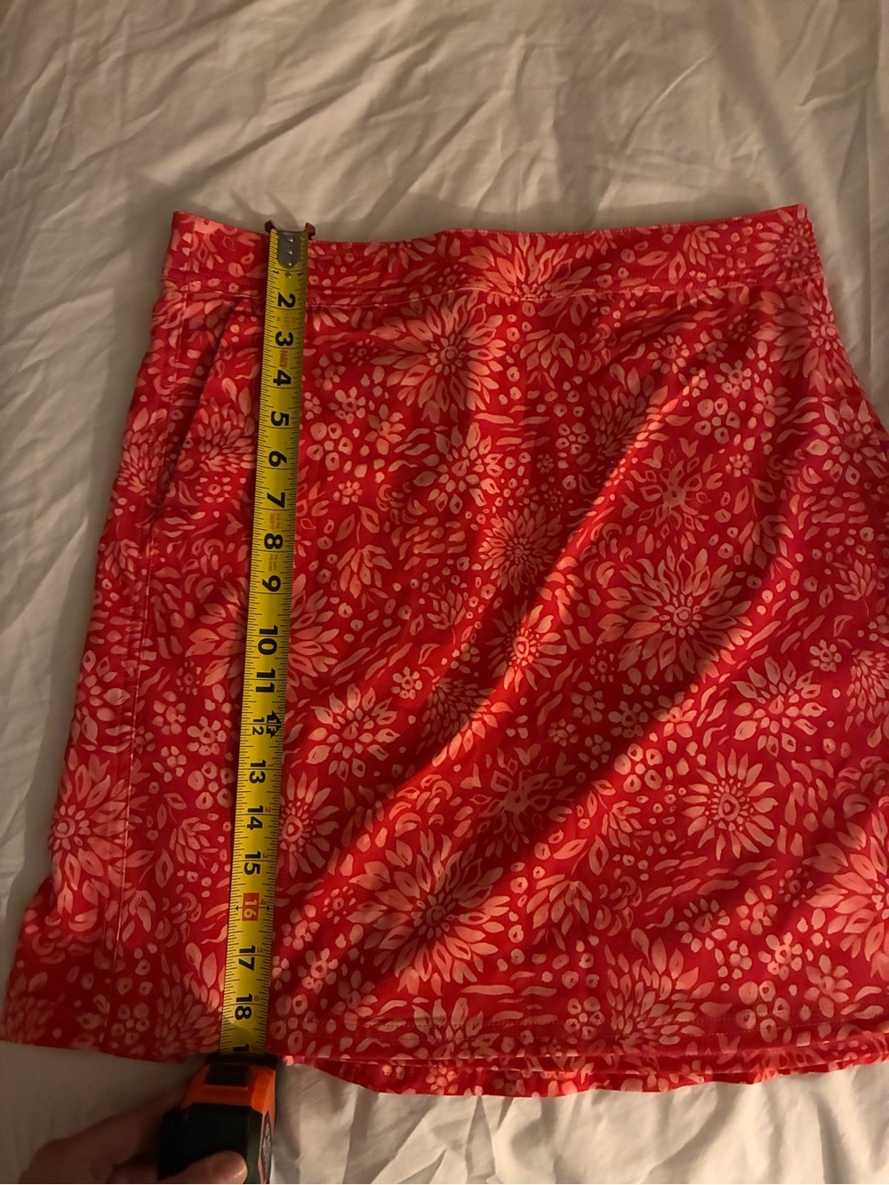 RipSkirt Women's Floral Wrap Skirt Red Size Medium - Picture 6 of 6